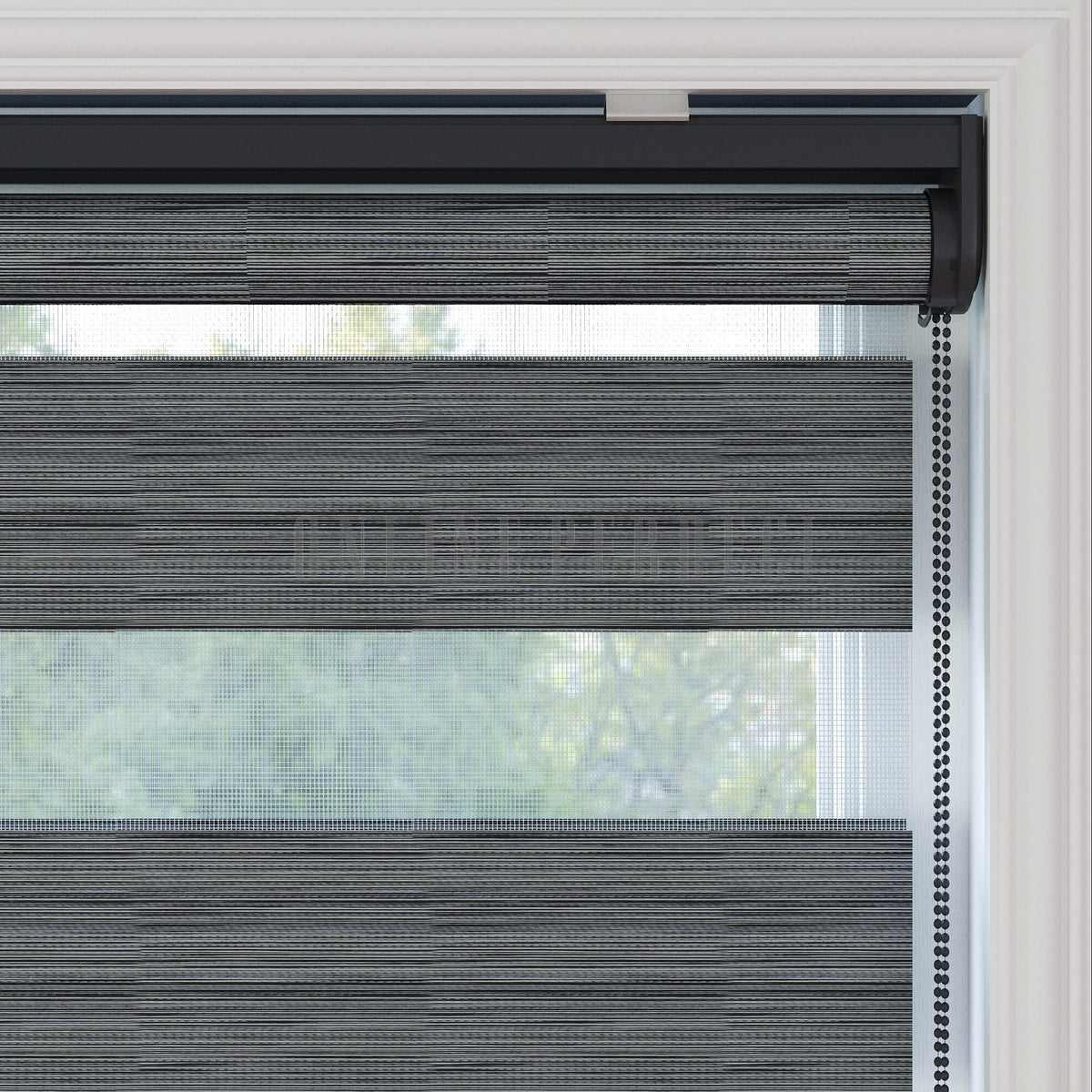 Golvia Gri Blackout Zebra Perde