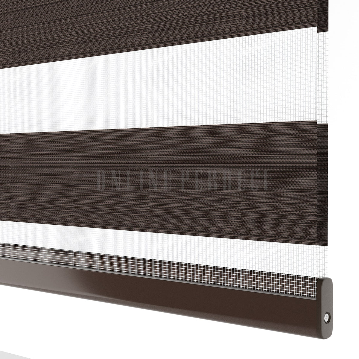 Golvia Kahverengi Blackout Zebra Perde