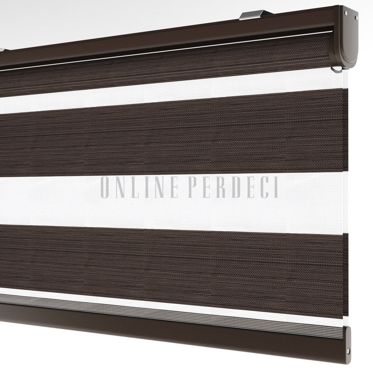 Golvia Kahverengi Blackout Zebra Perde