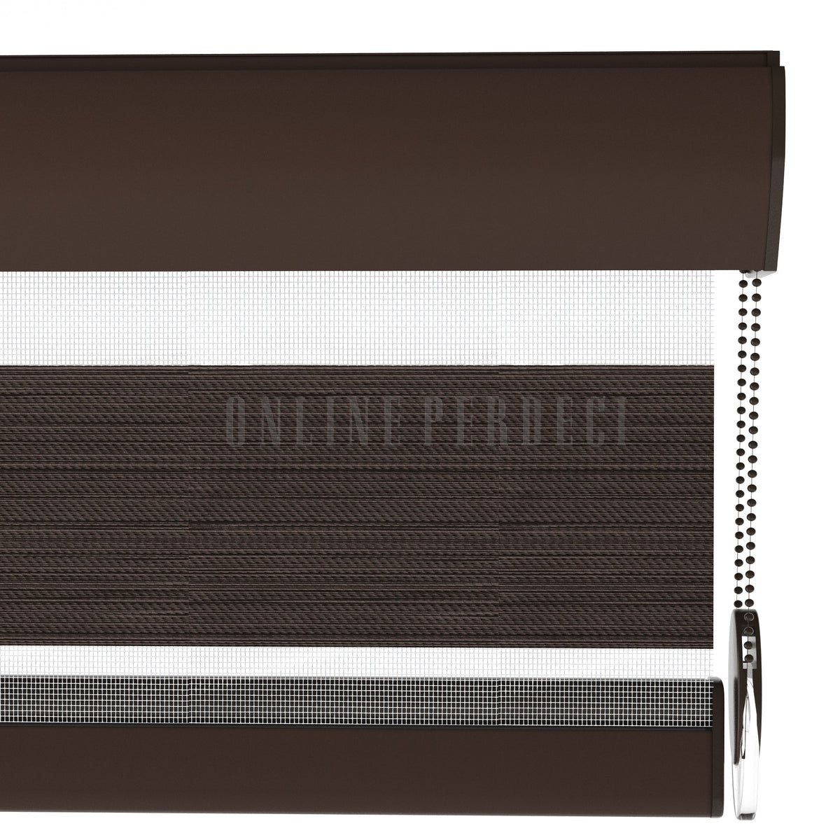 Golvia Kahverengi Blackout Zebra Perde