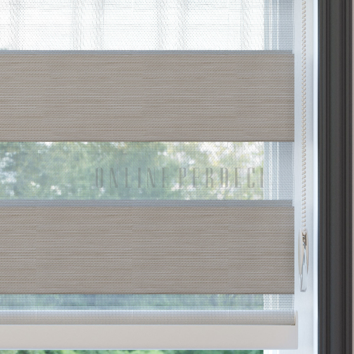 Golvia Krem Blackout Zebra Perde