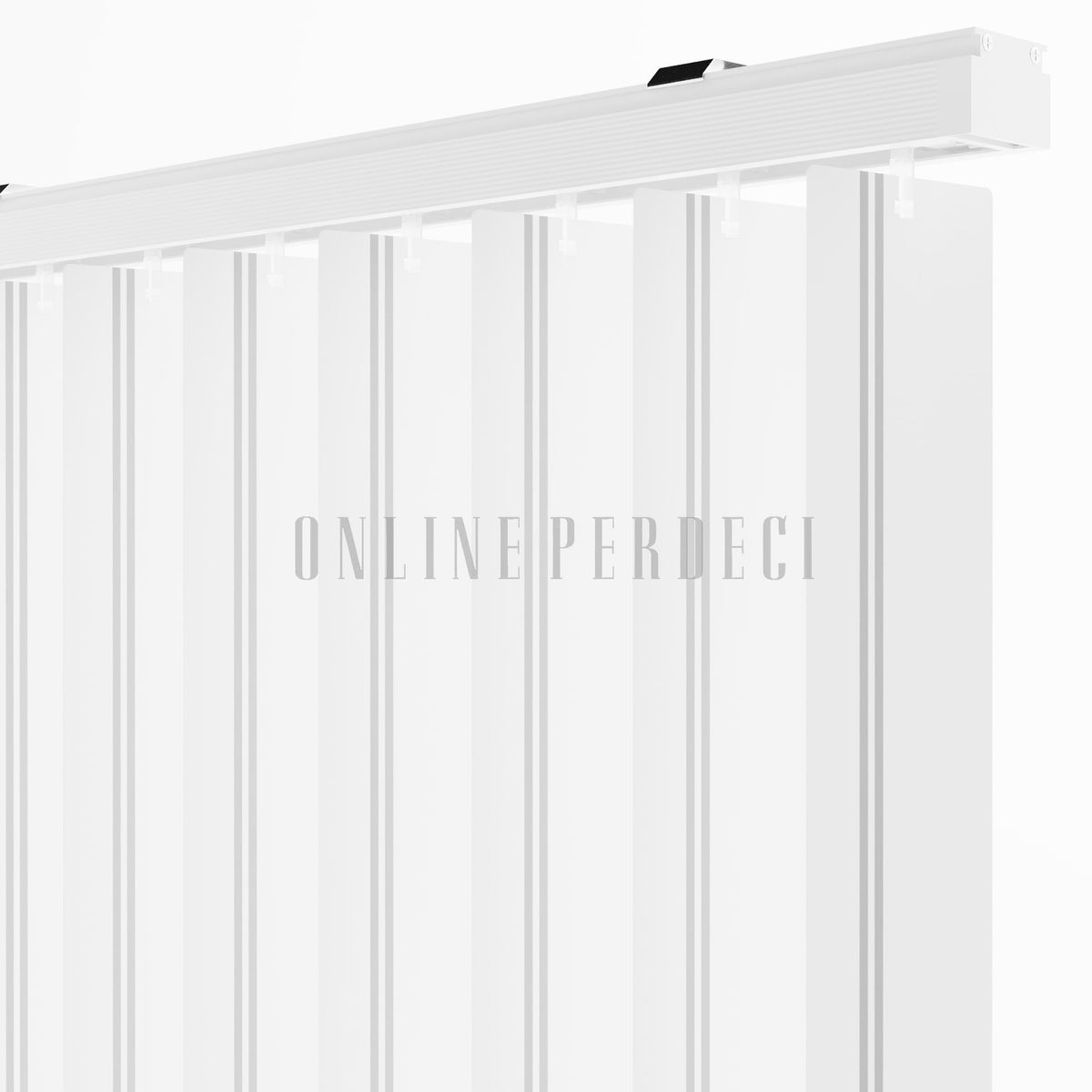 Gri Çizgili PVC Dikey Perde