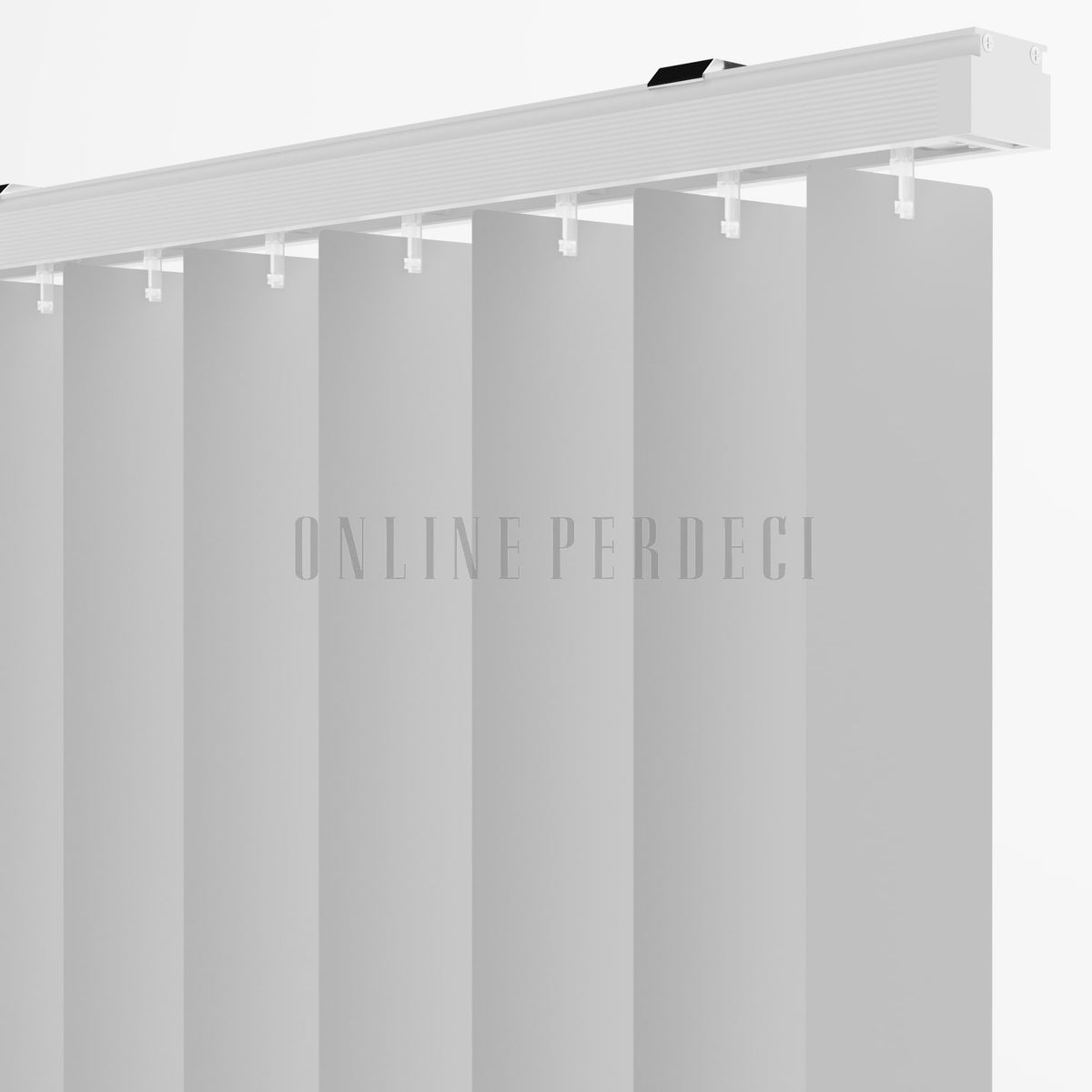 Gri Düz PVC Dikey Perde