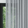 Gri Folded Keten Düz Tül Perde - Folima