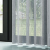 Gri Folded Keten Düz Tül Perde - Folima