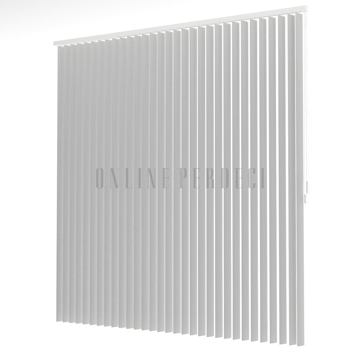 Gri Oval Düz PVC Dikey Perde
