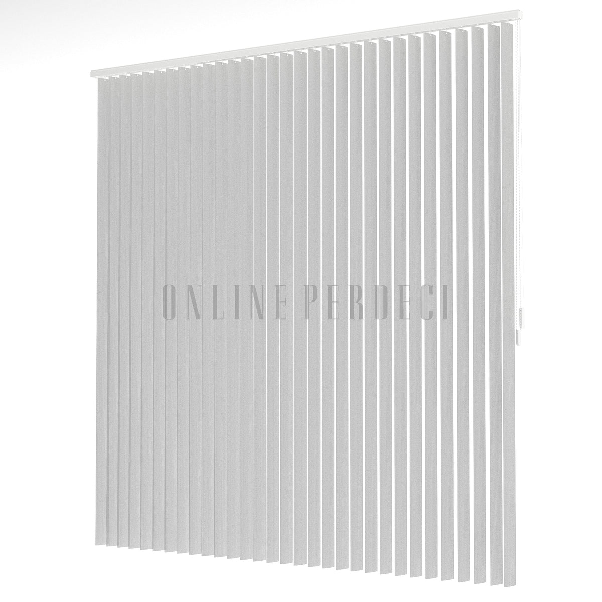 Gri Oval Perfore PVC Dikey Perde