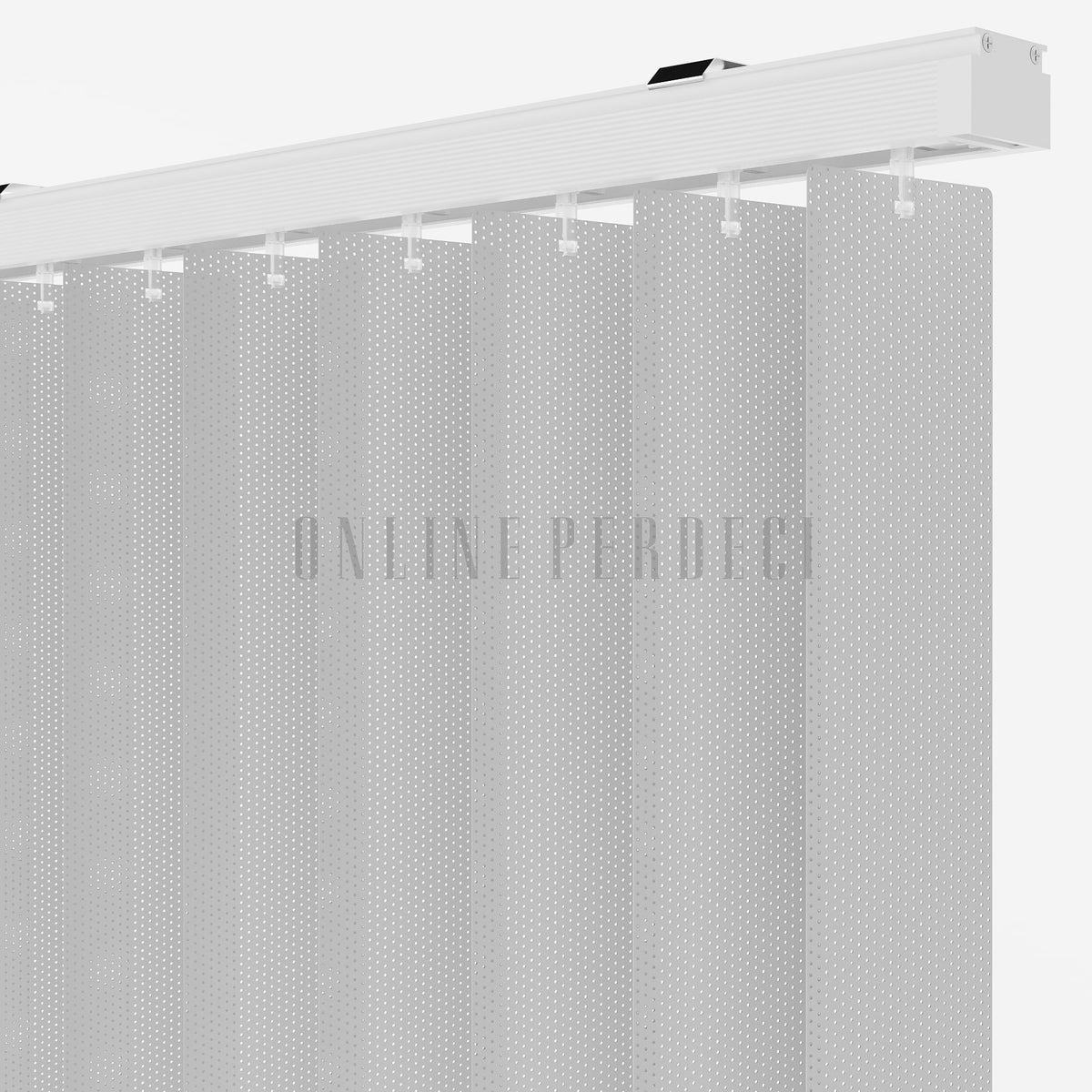 Gri Perfore PVC Dikey Perde