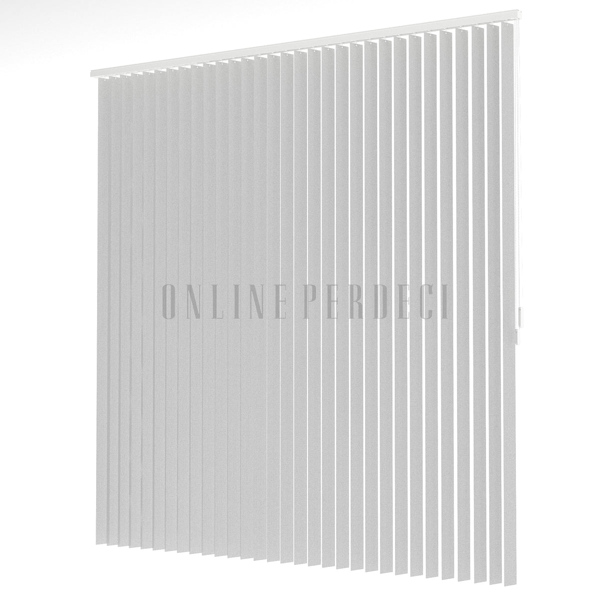 Gri Perfore PVC Dikey Perde