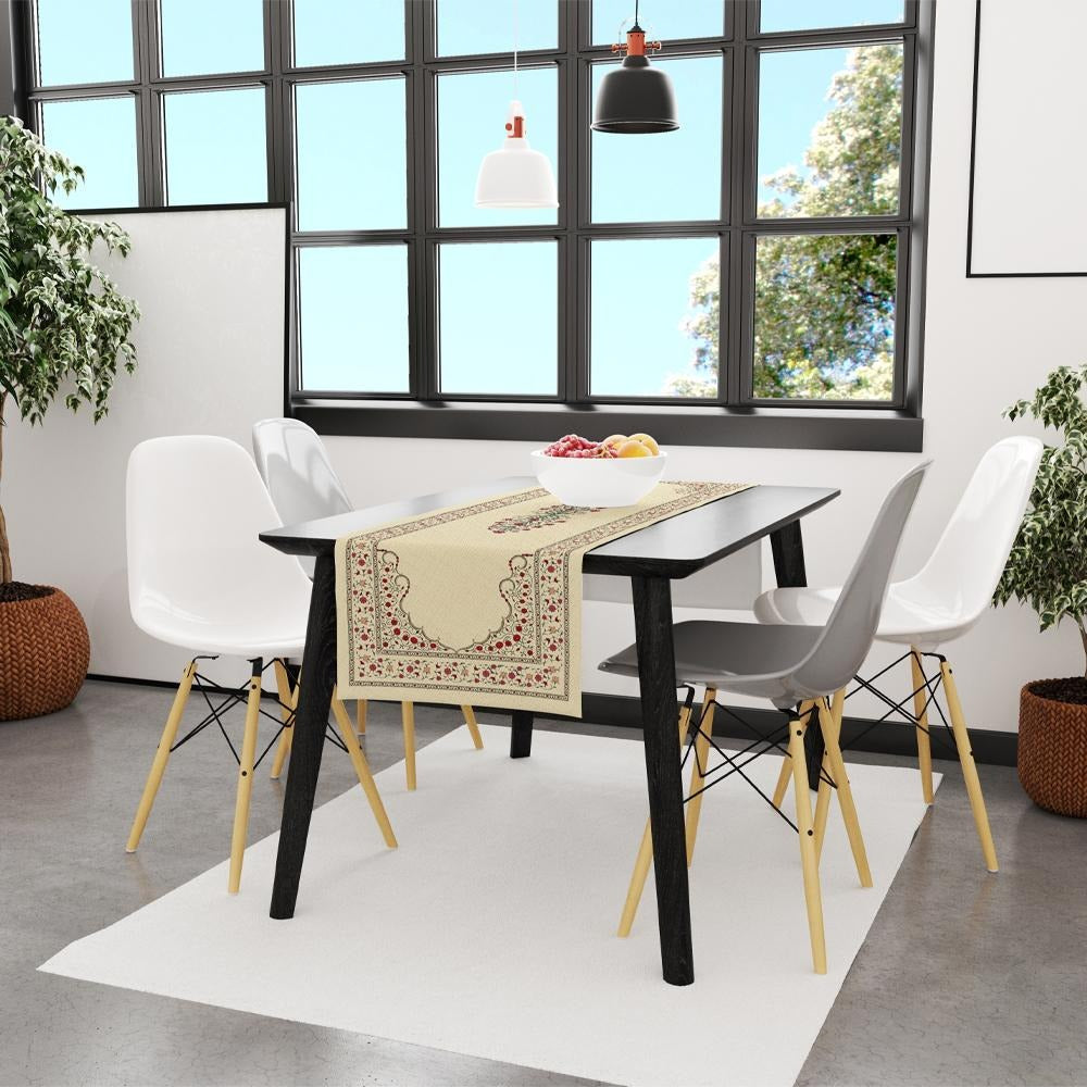 Kırmızı Lale Desenli Yolluk 140x45 cm