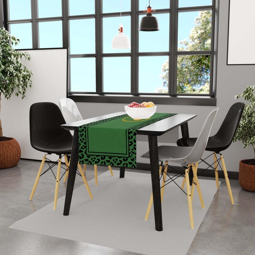 Yeşil Büst Detaylı Yolluk Örtüsü 140x45CM