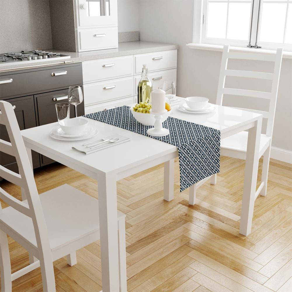 Mavi Geometrik Yolluk 140x45CM