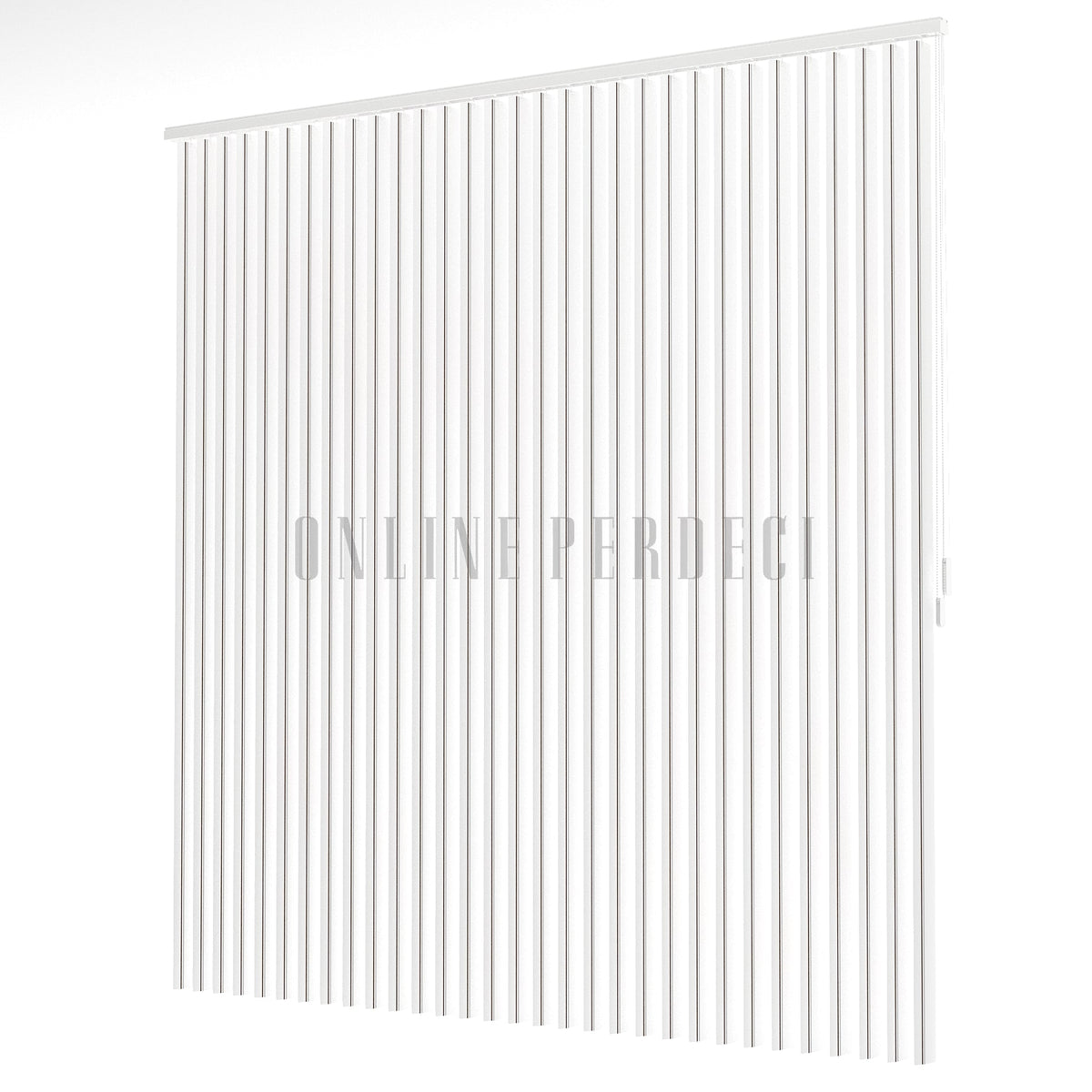 Kahverengi-Gri Çizgili PVC Dikey Perde