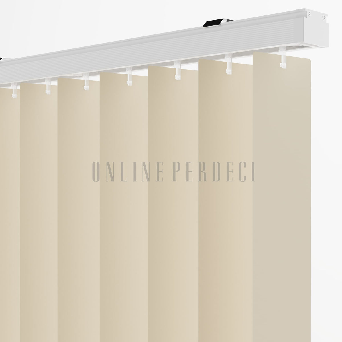 Koyu Krem Düz PVC Dikey Perde