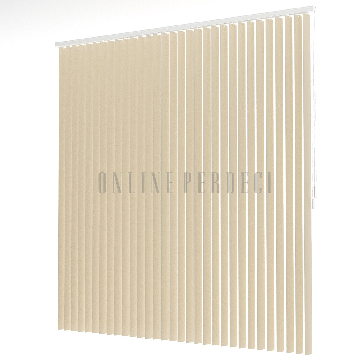 Koyu Krem Düz PVC Dikey Perde