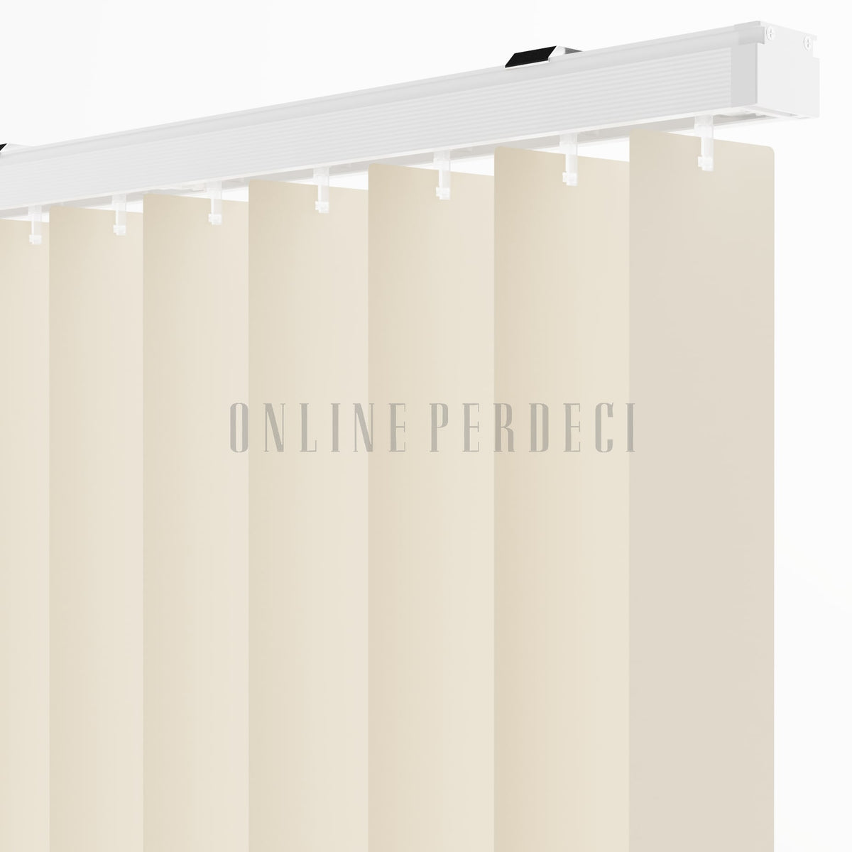 Koyu Krem Düz PVC Dikey Perde