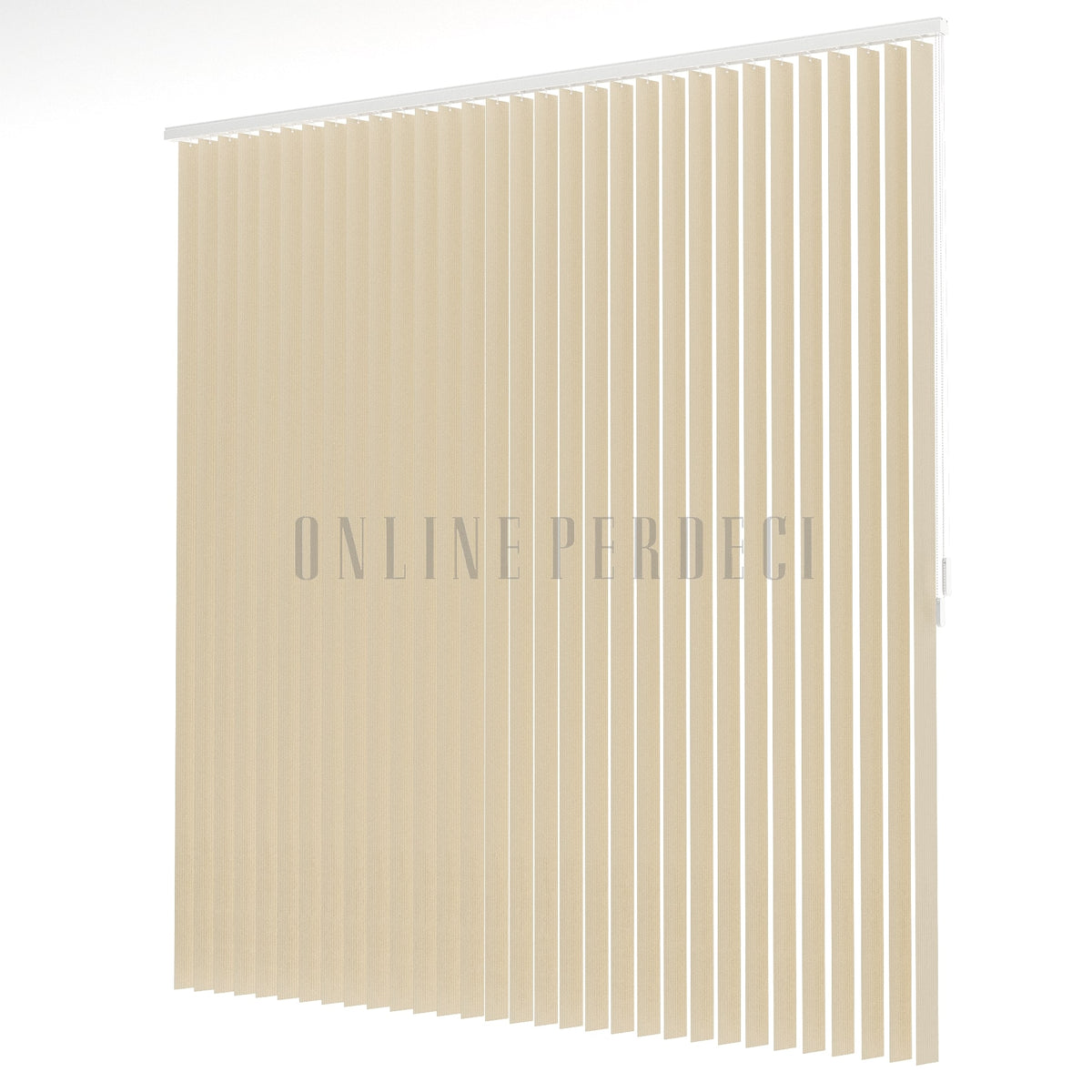 Koyu Krem Kanallı PVC Dikey Perde
