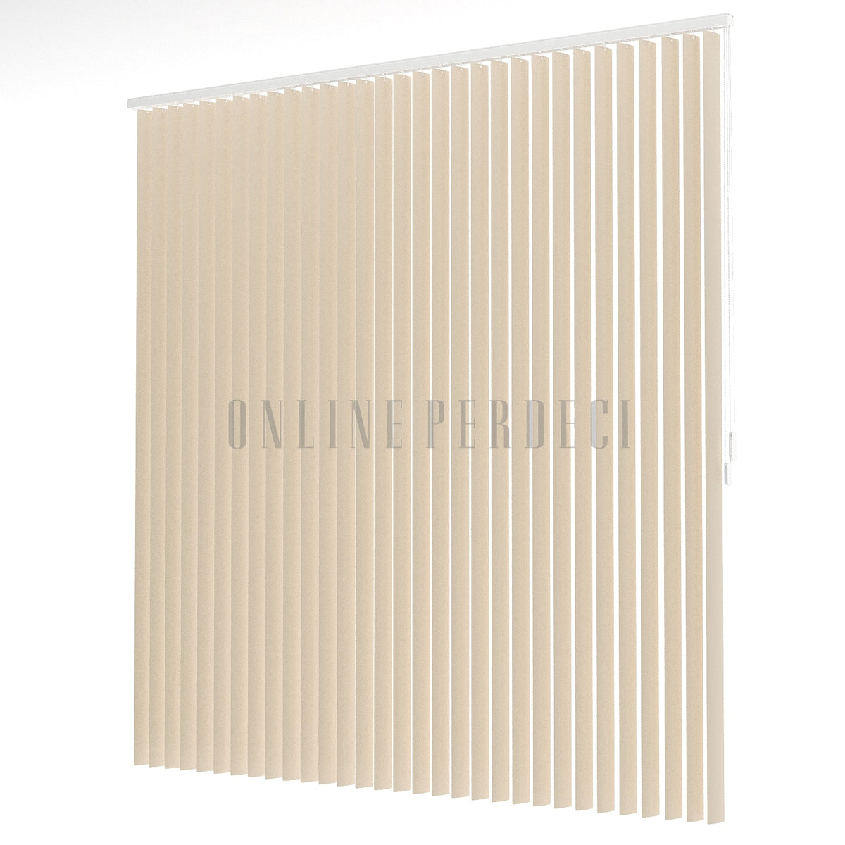 Krem Düz PVC Dikey Perde