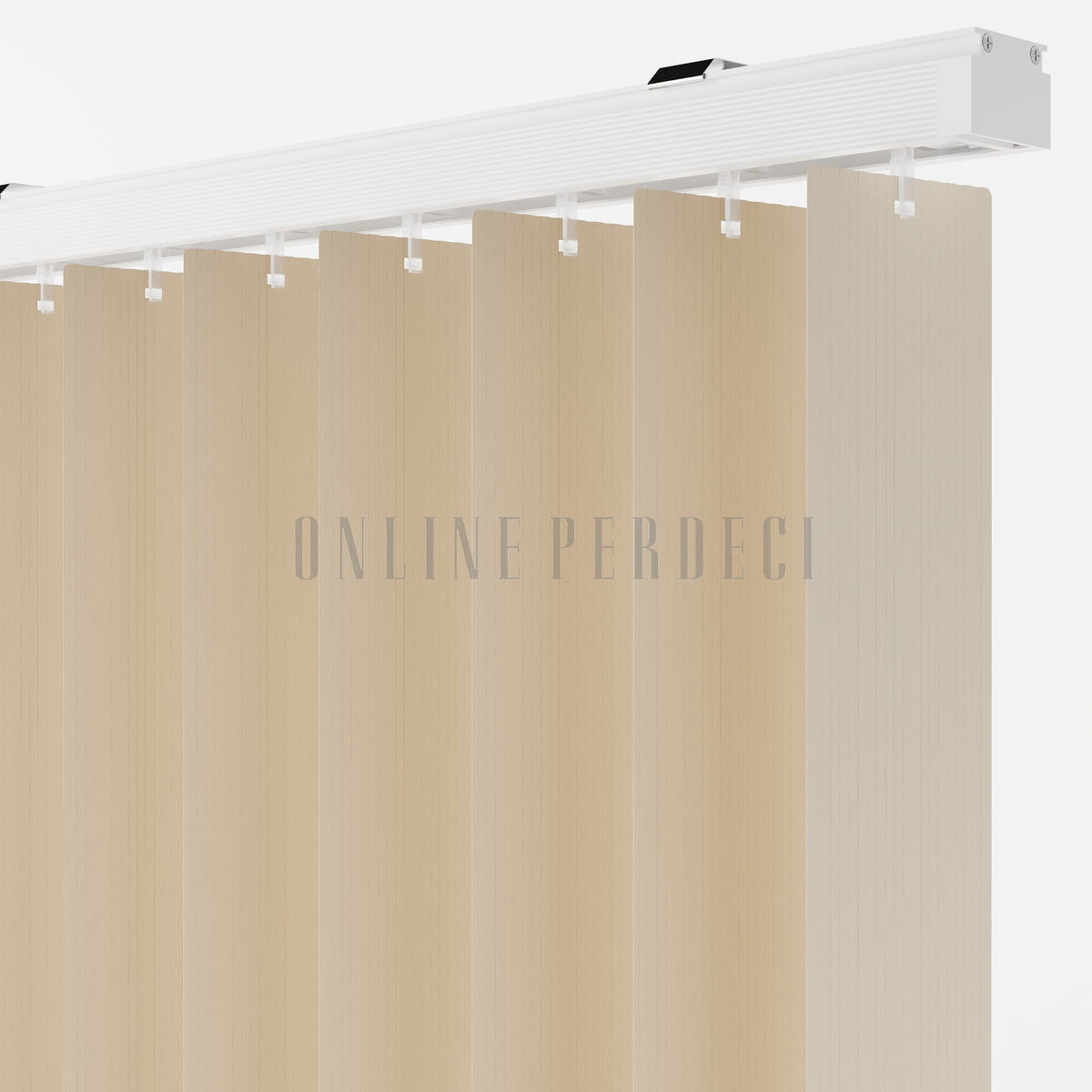 Krem Kanallı PVC Dikey Perde
