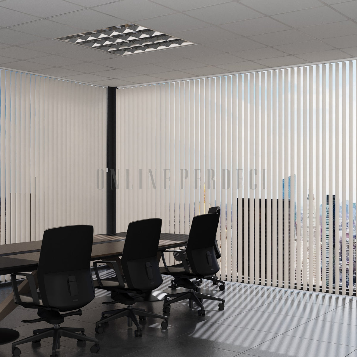 Krem Perfore PVC Dikey Perde