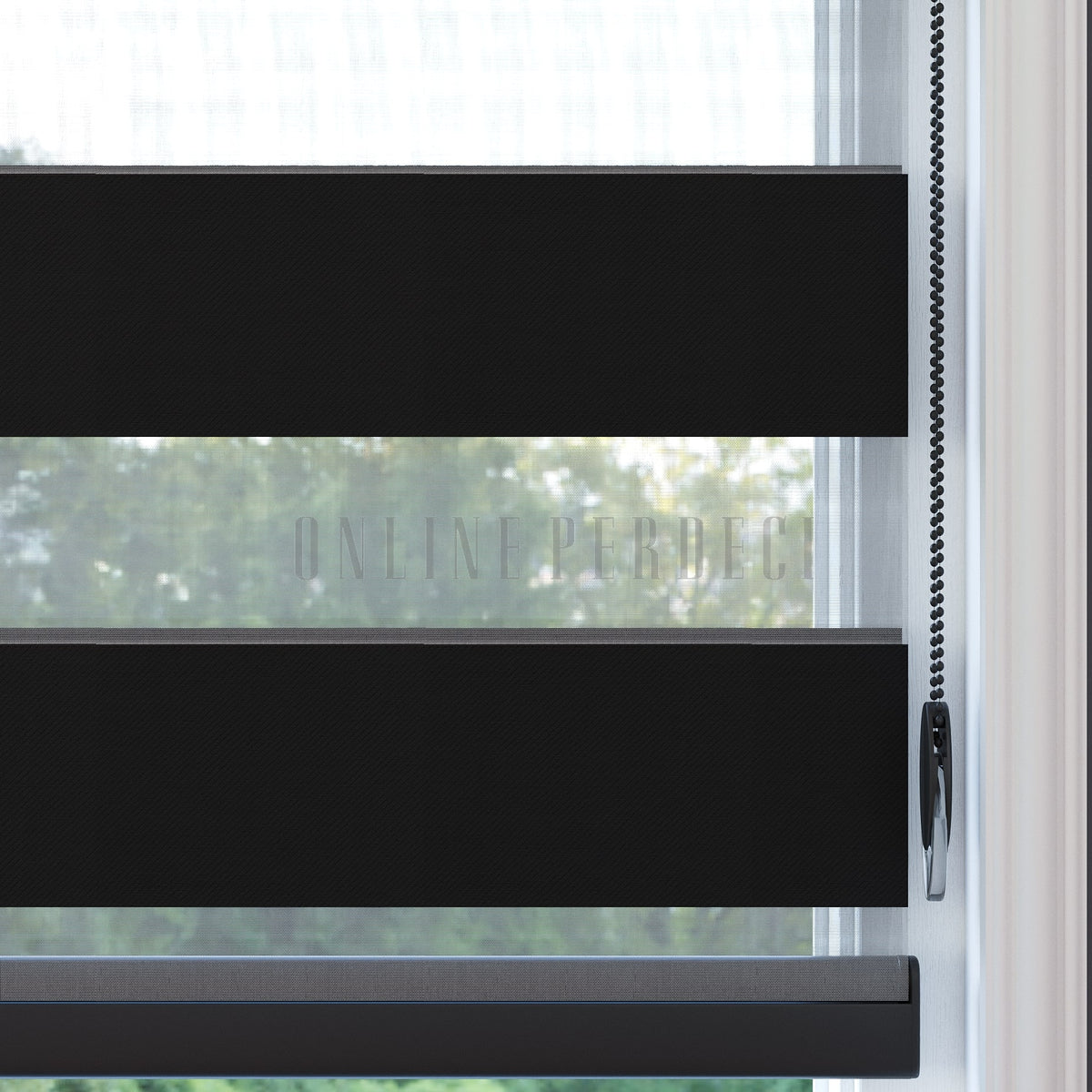 Misra Siyah Blackout Zebra Perde