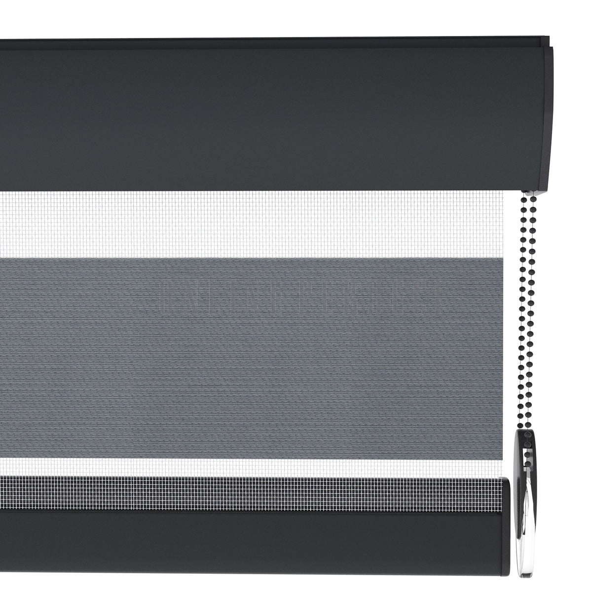 Rubina Gri Blackout Zebra Perde