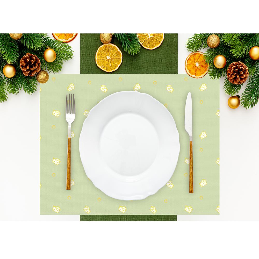 Yeşil Tom &amp; Jerry Kumaş Amerikan Servis 4'lü Takım 35X50CM