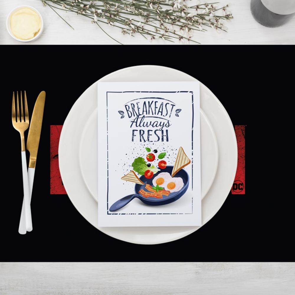 The Batman Siyah Kumaş Amerikan Servis 4'lü Takım 35X50CM