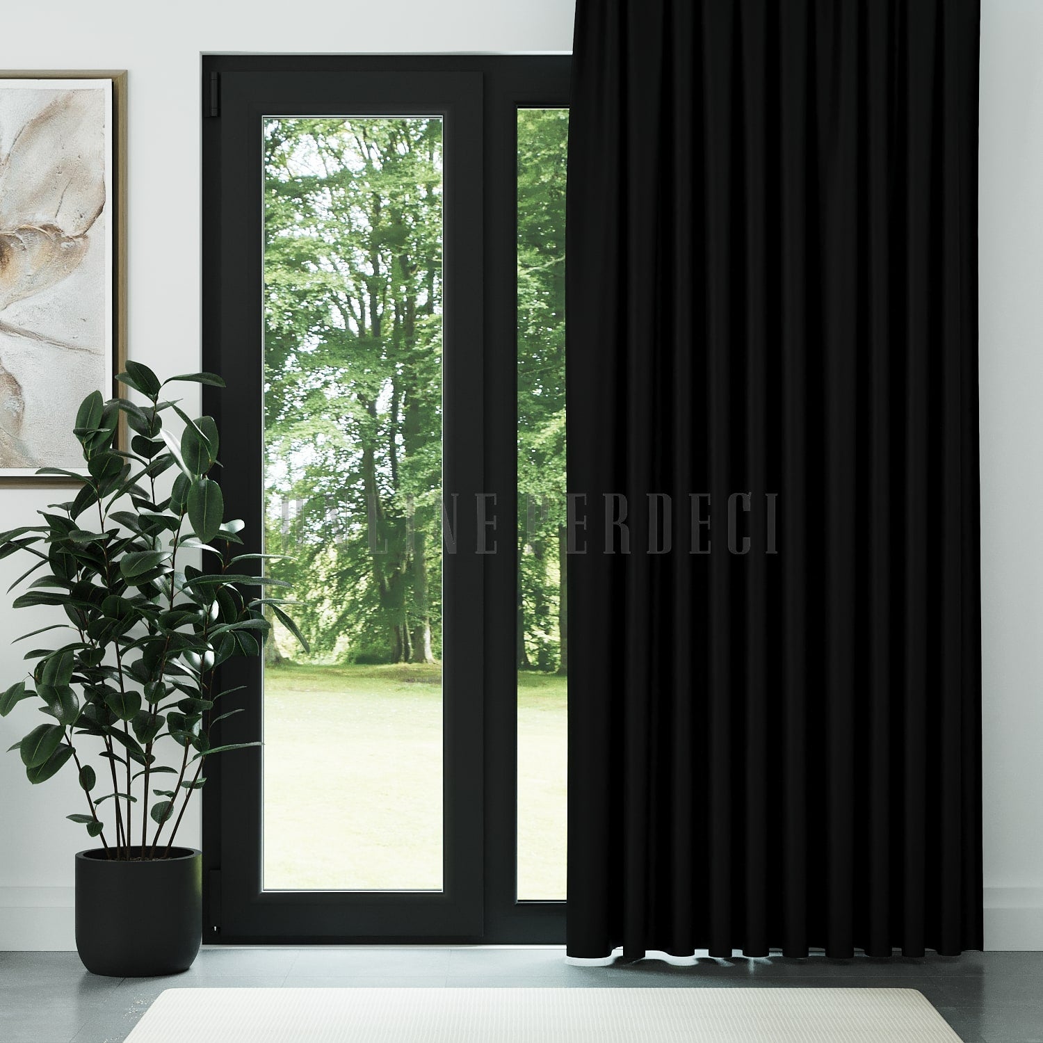 Siyah Blackout Karartma Fon Perde - Noctelia