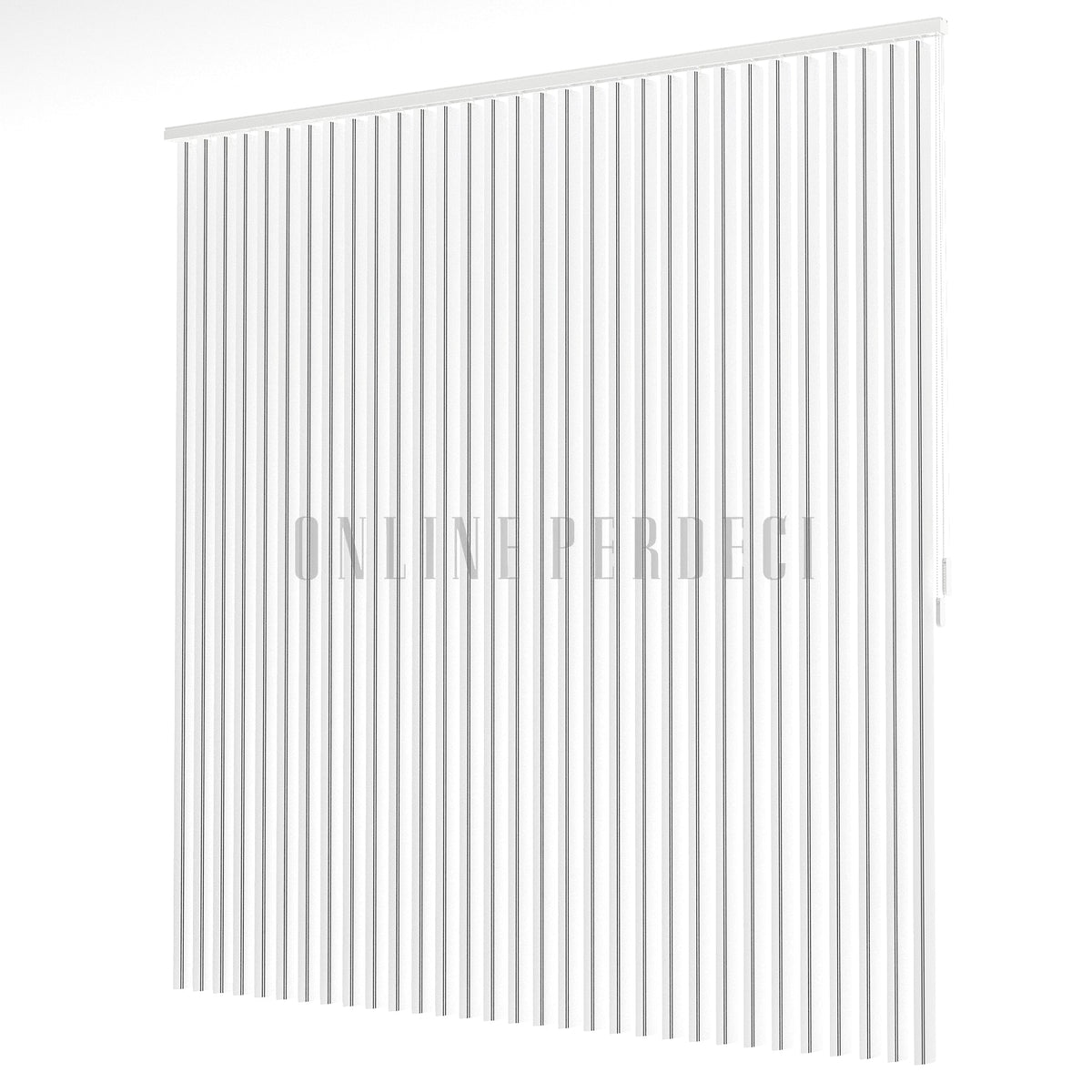 Siyah Çizgili PVC Dikey Perde