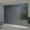 Siyah Düz Kumaş Dikey Perde - Lomira