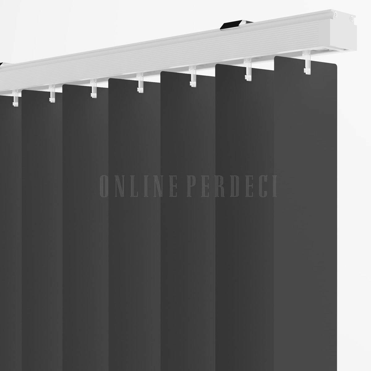Siyah Düz PVC Dikey Perde