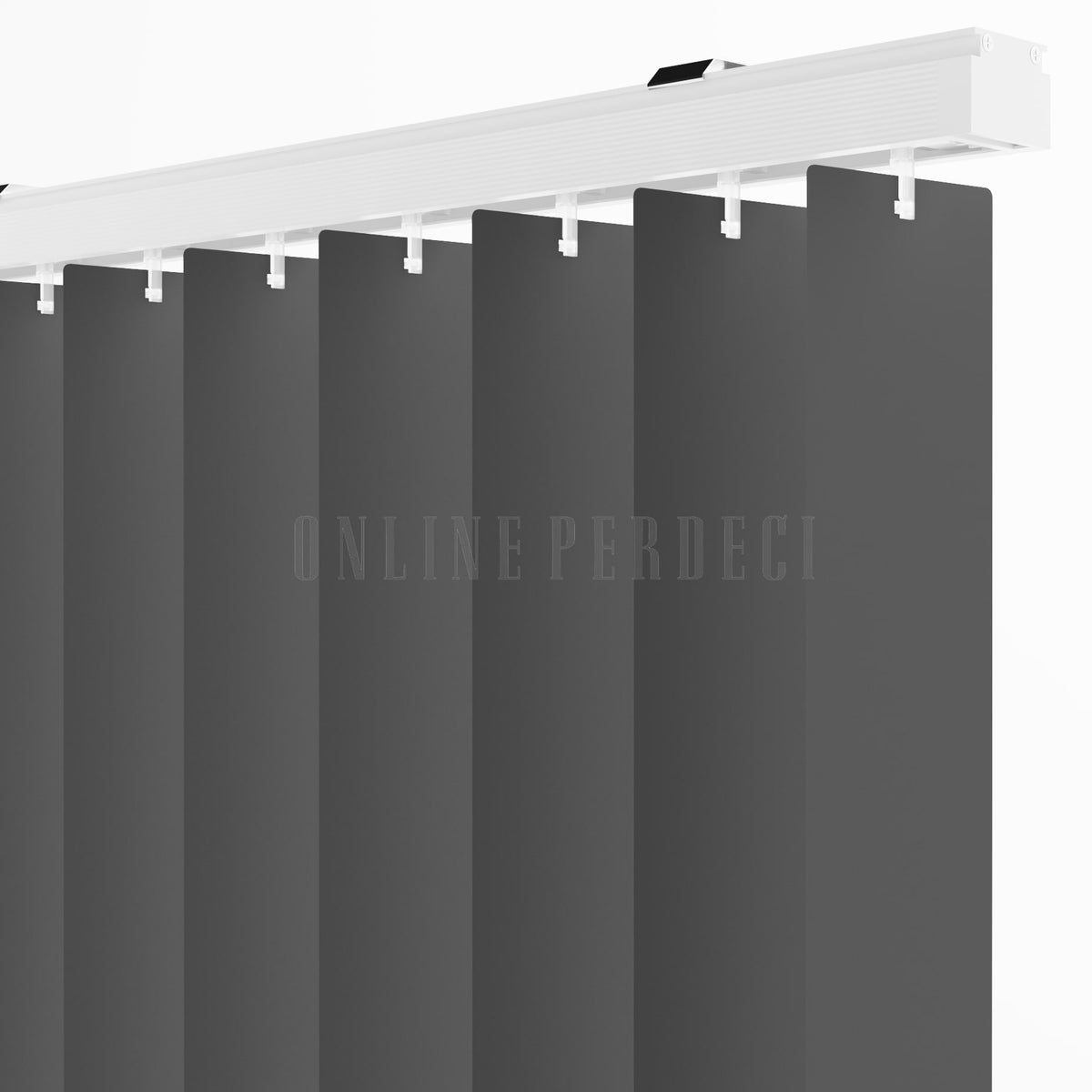 Siyah Düz PVC Dikey Perde
