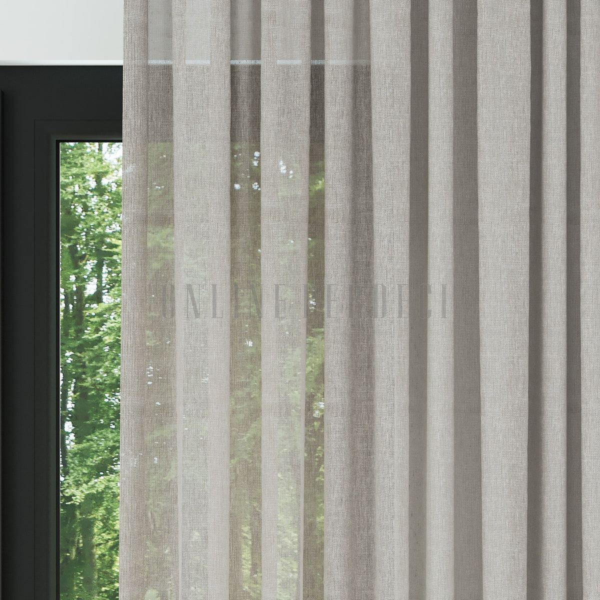 Vizon Naturel Soft Keten Düz Tül Perde - Sumera
