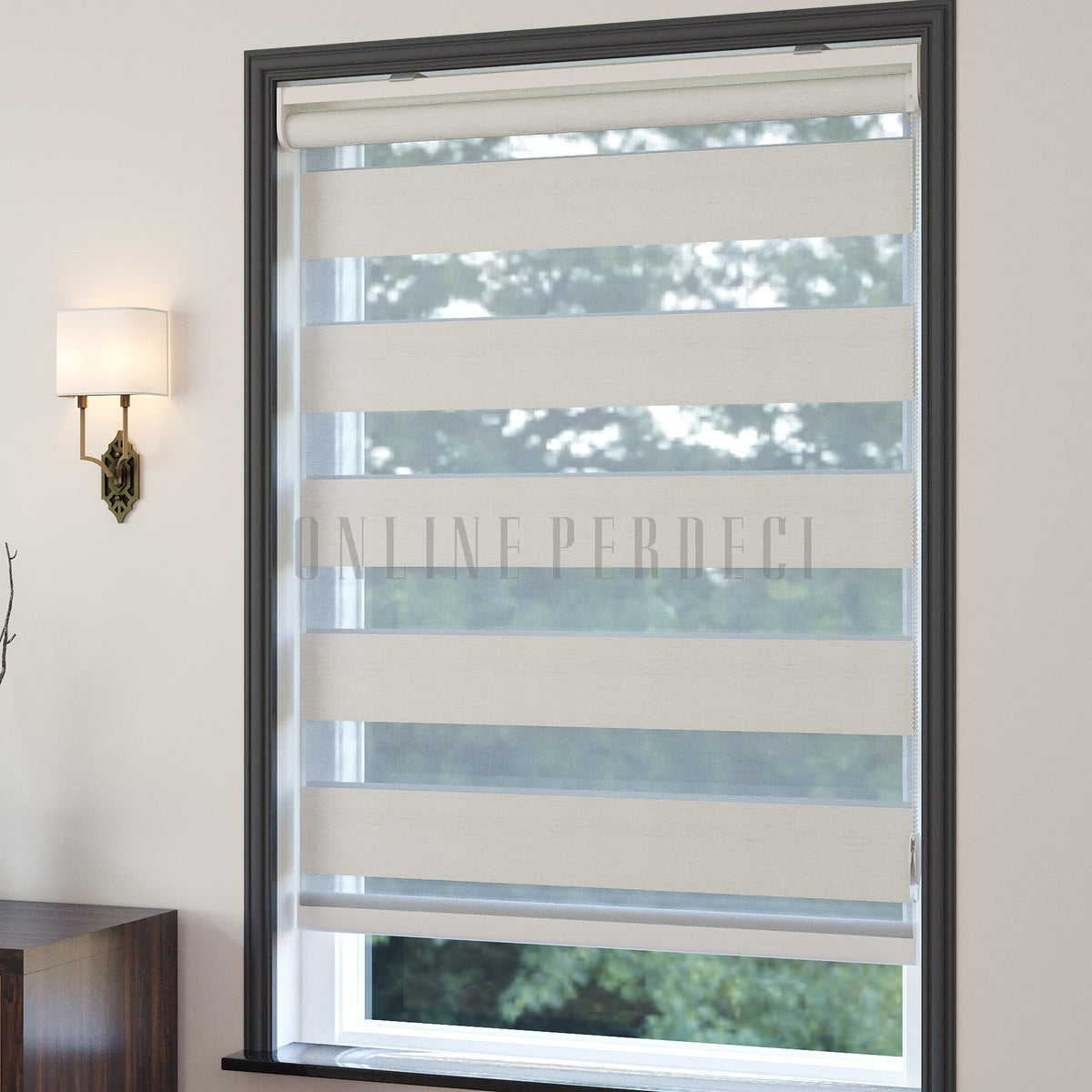 Zanata Krem Blackout Zebra Perde